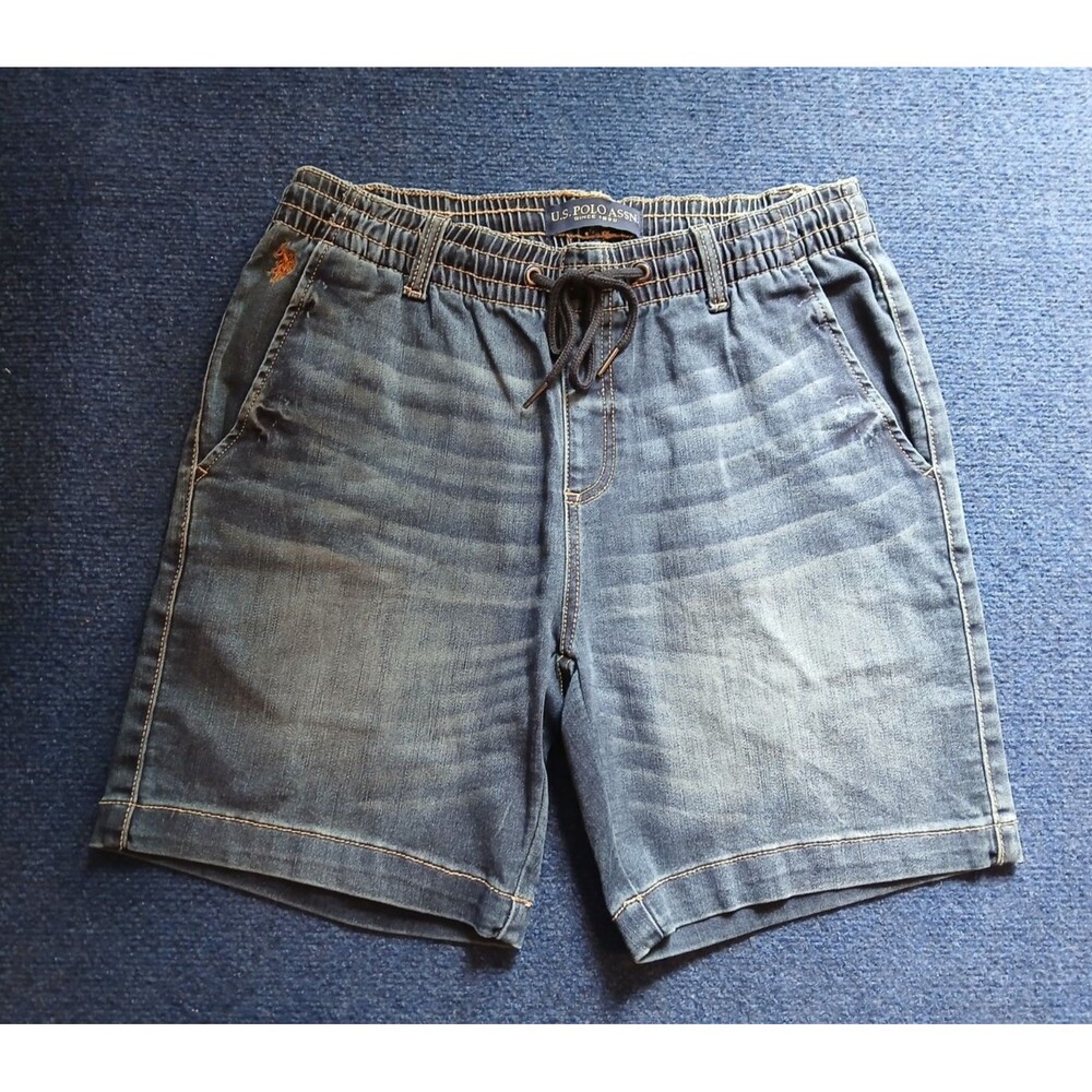 U.S. Polo Assn. Men's Jean Shorts  elastic waistband, drawstring & pockets  S